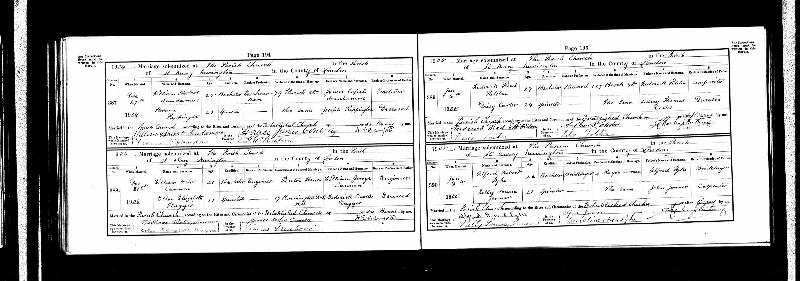Rippington (Florence) 1905 Marriage Record